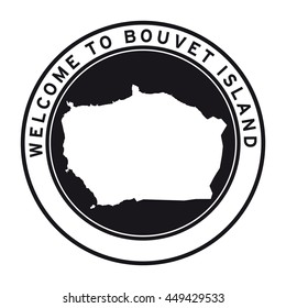 Welcome to Bouvet Island vector logo sticker button