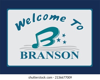Welcome to Branson Missouri with blue background  svg