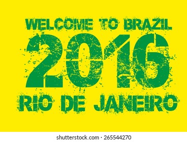 welcome to brazil 2016 vector art