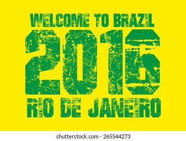 welcome to brazil 2016 vector art