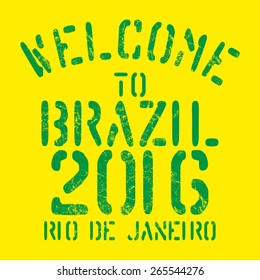 welcome to brazil 2016 vector art