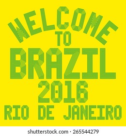 welcome to brazil 2016 vector art