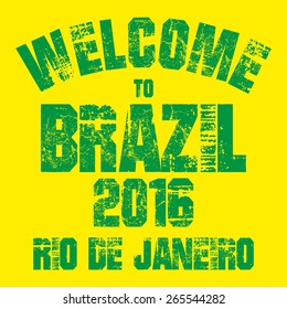 welcome to brazil 2016 vector art