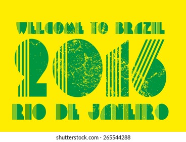 welcome to brazil 2016 vector art