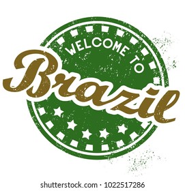 Welcome to Brazil Stamp