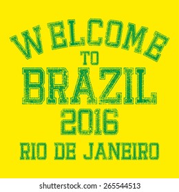 welcome to brazil vector art