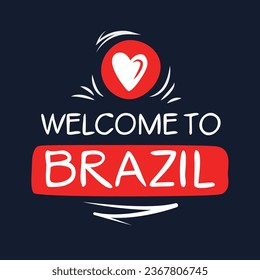 Willkommen in Brasilien, Vektorgrafik.