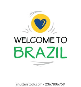 Bienvenidos a Brasil, Ilustración vectorial.