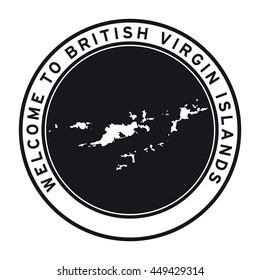 Welcome to British Virgin Islands vector logo sticker button
