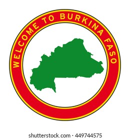 Welcome to Burkina Faso vector logo