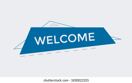 texto del botón de bienvenida. icono de signos de texto de bienvenida. banner de etiqueta de bienvenida. bienvenido