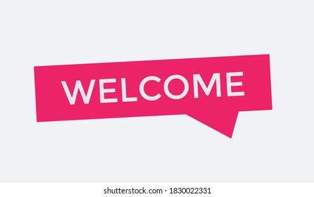 welcome button text. welcome text signs icon. welcome label banner. welcome