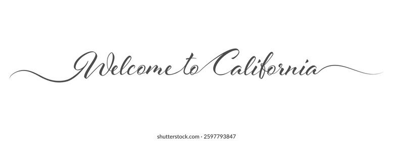 Welcome to California. Single line design. A design element for a creative idea