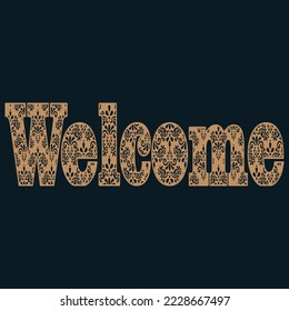 Welcome - calligraphic vector Art.