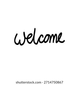 welcome calligraphy, welcome text design