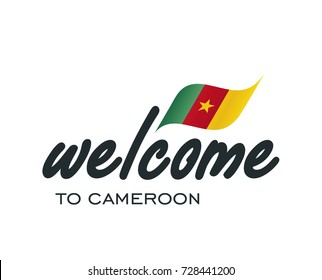 Welcome to Cameroon flag sign logo icon