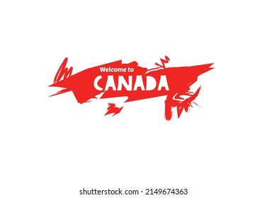 Welcome Canada Name Country Template Design Stock Vector (royalty Free 