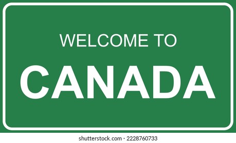 bienvenida a la señal de la carretera de canadá