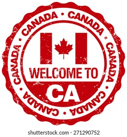 Welcome To Canada Stamp