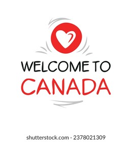 Bienvenido a Canadá, Ilustración vectorial.