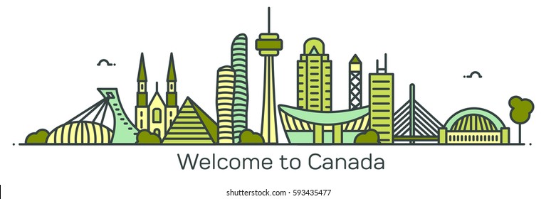 Welcome to Canada. Vector illustration