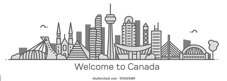 Welcome to Canada. Vector illustration