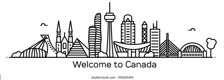 Welcome to Canada. Vector illustration