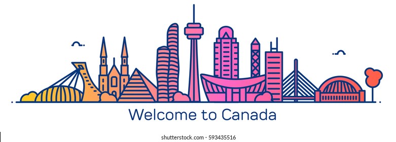 Welcome to Canada. Vector illustration