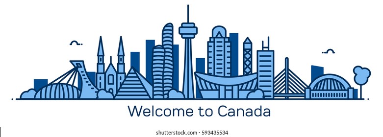 Welcome to Canada. Vector illustration