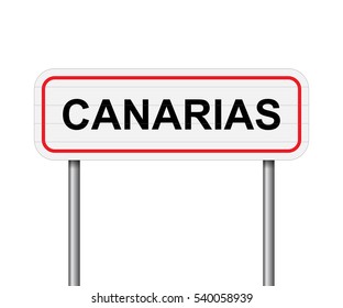 Welcome to Canarias Spain road sign vector