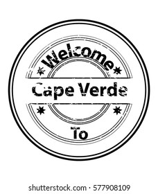 Welcome to Cape Verde Country Grunge Stamp
