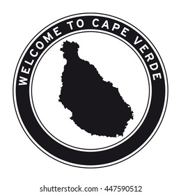 Welcome to Cape Verde vector logo sticker button
