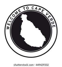 Welcome to Cape Verde vector logo sticker button