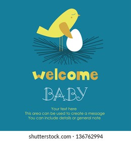 welcome card design. vector illustration
