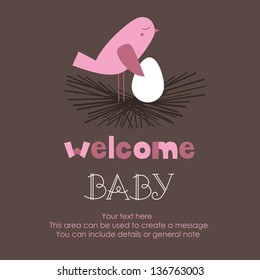 welcome card design. vector illustration