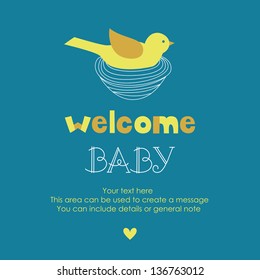 welcome card design. vector illustration