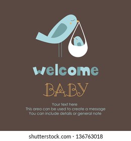 welcome card design. vector illustration
