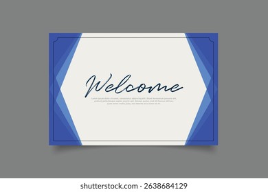 welcome card template cover design