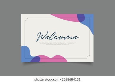 welcome card template cover design