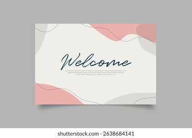 welcome card template cover design