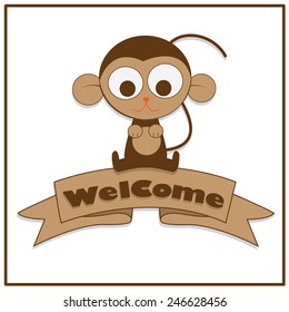 Welcome card. vector illustration 