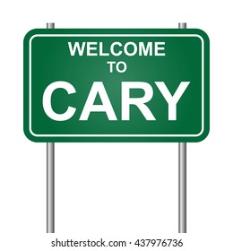 Welcome to Cary, green signal vector