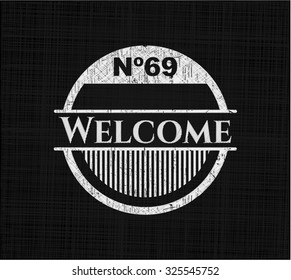 Welcome chalk emblem