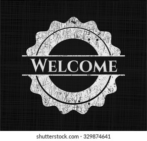 Welcome chalk emblem