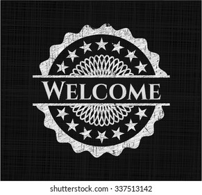 Welcome chalk emblem