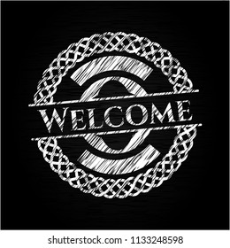 Welcome chalkboard emblem
