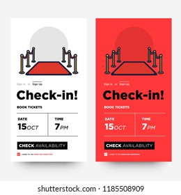 Welcome Check In UX UI Screen For Smart Phones