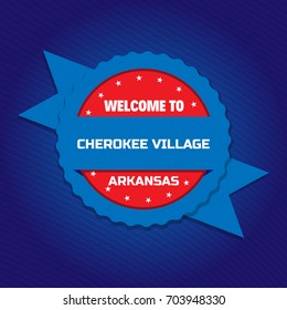 Welcome To Cherokee Village Badge