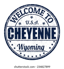 Welcome to Cheyenne grunge rubber stamp on white background, vector illustration