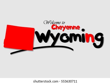 Welcome to Cheyenne Wyoming, Vector Design